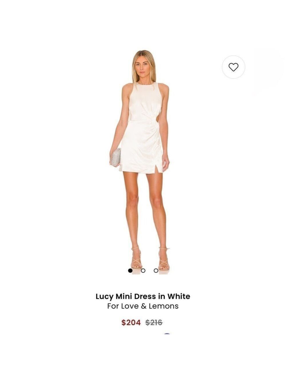 For Love and Lemons Lucy Elegant White Mini Dress